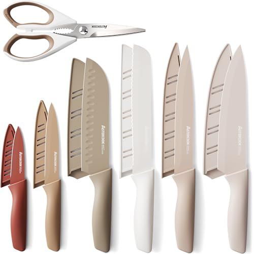 Modern Astercook Knife Set, 13 Pieces Kitchen Knives for Daily Use