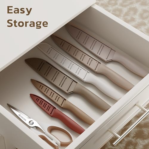 Modern Astercook Knife Set, 13 Pieces Kitchen Knives for Daily Use