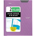 Five Star 2-Pocket Folder, Plastic Folder with Stay-Put Tabs and Set